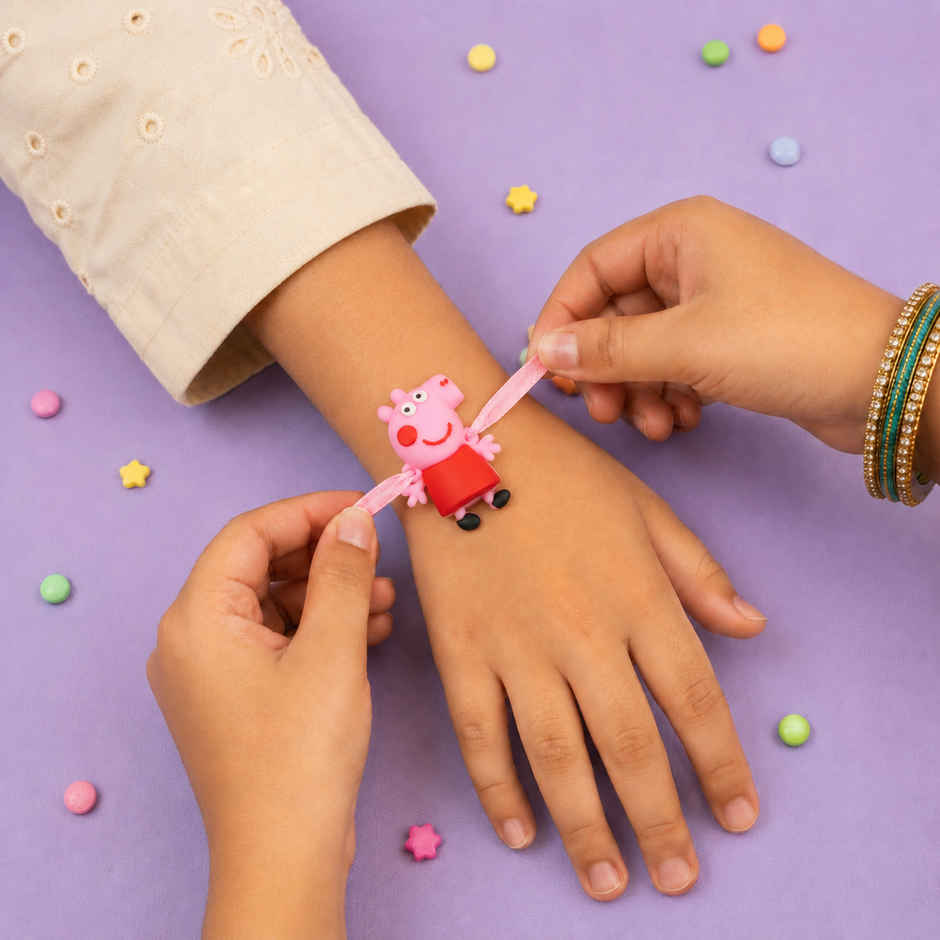 Kids Rakhi | Adorable Peppa Pig | Pack of 1 | Tomuncle