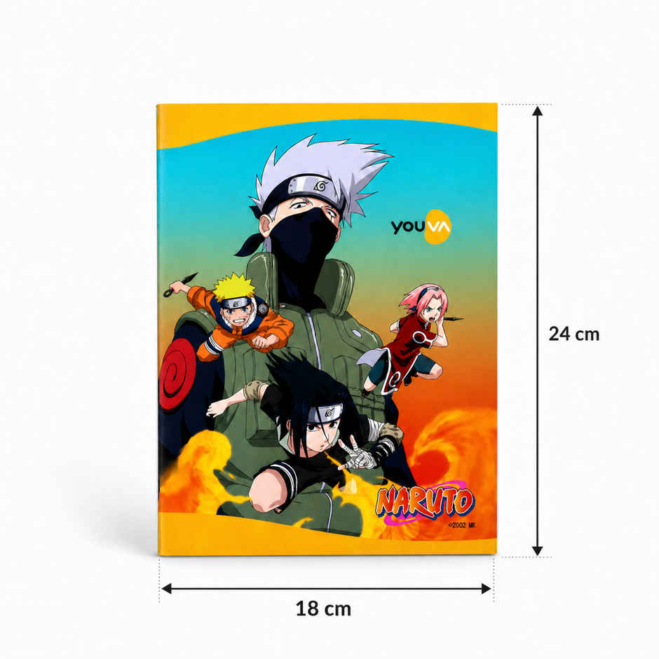 Youva by Navneet Naruto Notebook | 18 x 24 cm | Single Line | 172 Pages