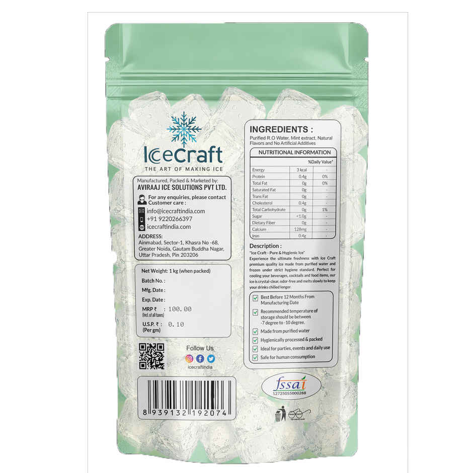 Ice Craft Mint Flavour Ice Cube