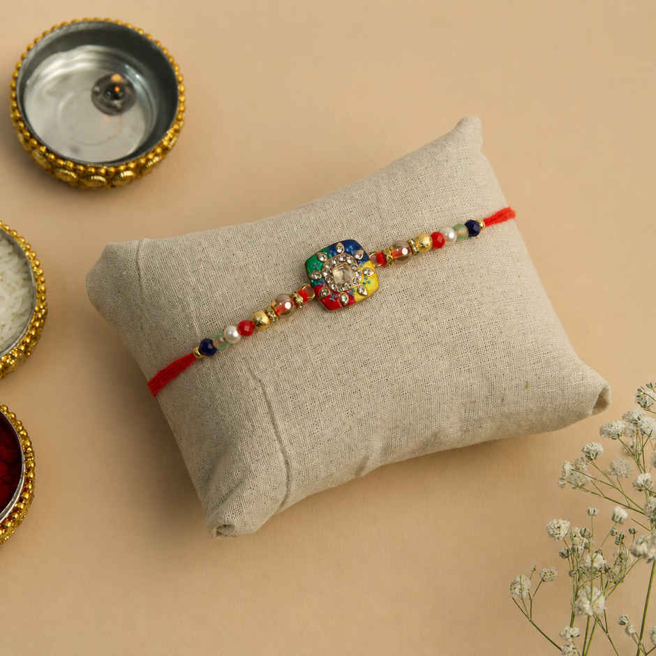Rakhi for Brother | Studded | Abstract | Pack of 1 | Avyaan Rakhi