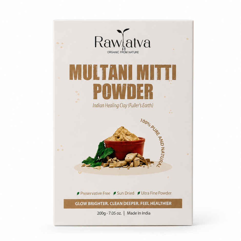 Rawtatva | Multani Mitti Powder For Skin And Hair | Controls Acne & Excess Oil