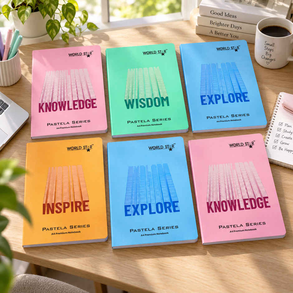 ABK Long Ruled Notebook | A4 21 x 29.66 cm | 172 Pages | Pack of 6