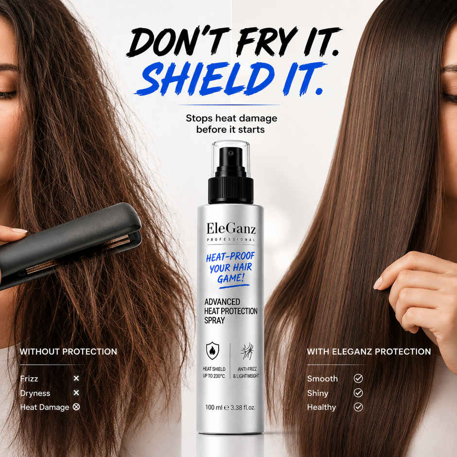 EleGanz Professional Advanced Heat Protection Spray with 24hr Frizz Control & Strength Repair