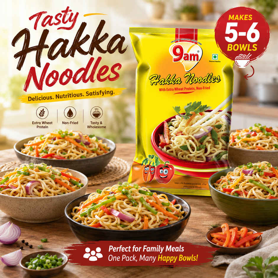 9am Hakka Noodles, Family pack ,Quick & Easy Cooking