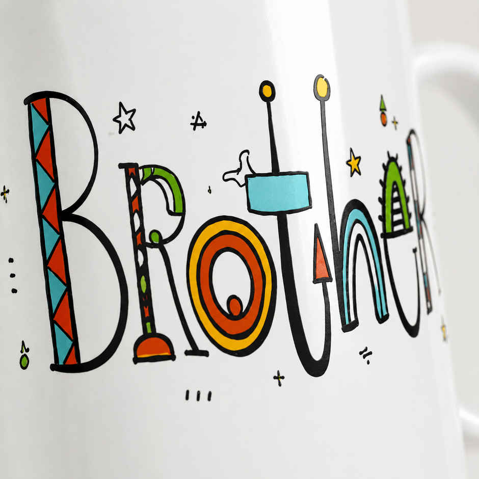Sanjeev Kapoor by OGGN Brother Printed White Ceramic Mug | 350 ml