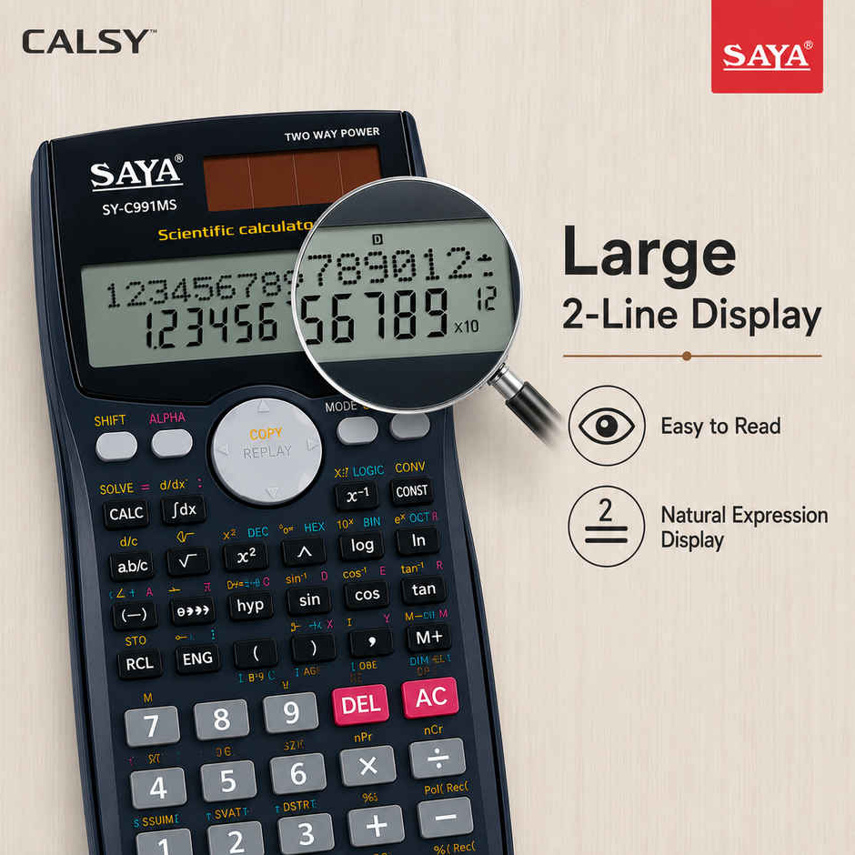 Saya Calsy Scientific Calculator SY-C991MS | 401 Functions for Math, Science & Engineering