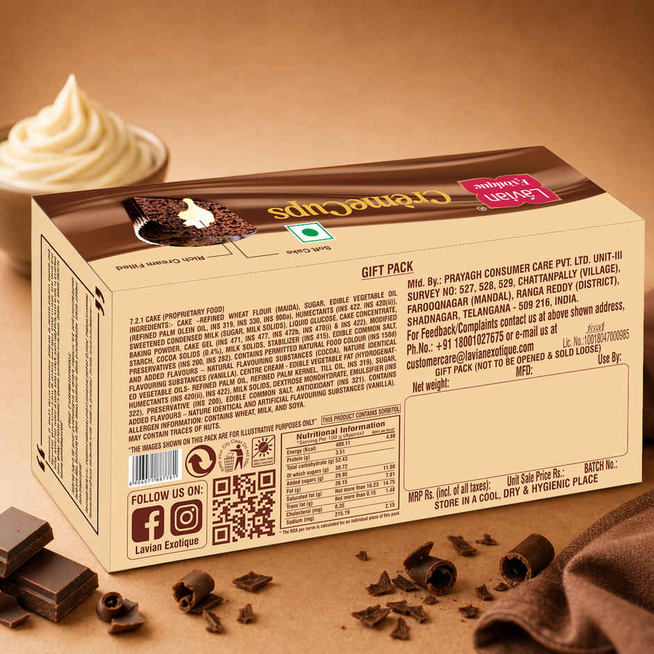 Lavian Exotique Creme Cups Chocolate | Dessert Delight