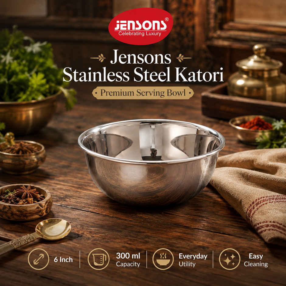 Jensons Stainless Steel Katori 6 Inch