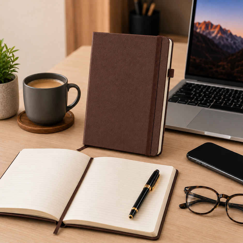 Saya A5 Soft Touch Notebook | PU Cover | 192 Pages 80 GSM with Pen Holder Loop | Assorted
