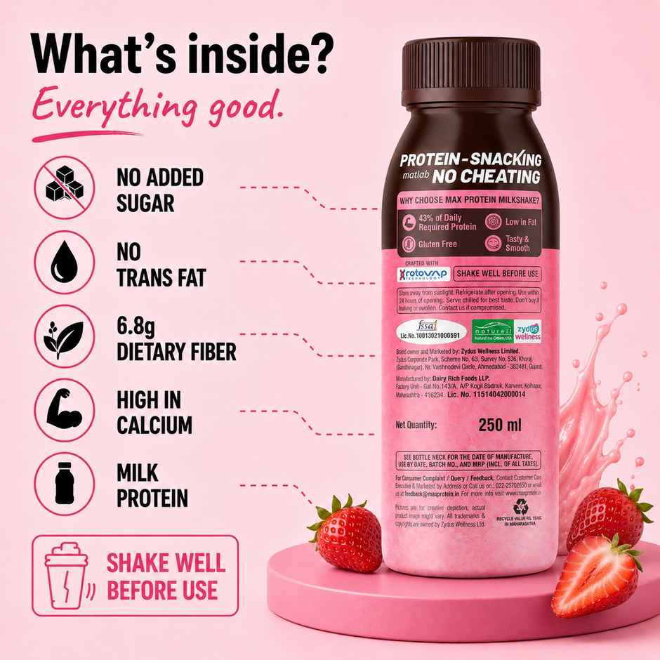 RiteBite Max Protein Berry Blush 26g Protein Milkshake