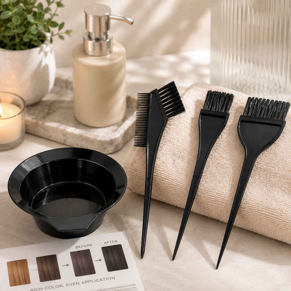 Perpetual Mart Hair Dye Color Brush and Bowl Set | Color Bowl Brushes