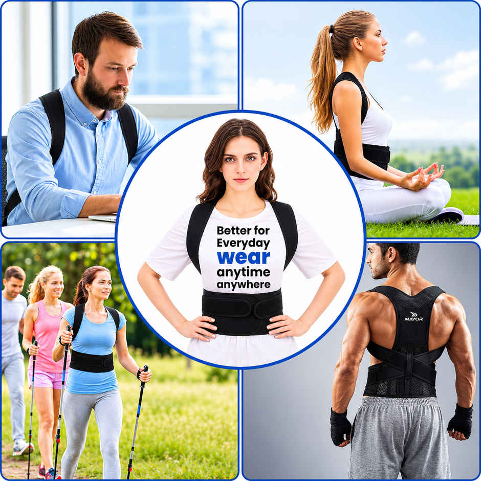 Mayor Posture Corrector For Back Support, Back Pain, Back Straight & Supporter (Free Size)