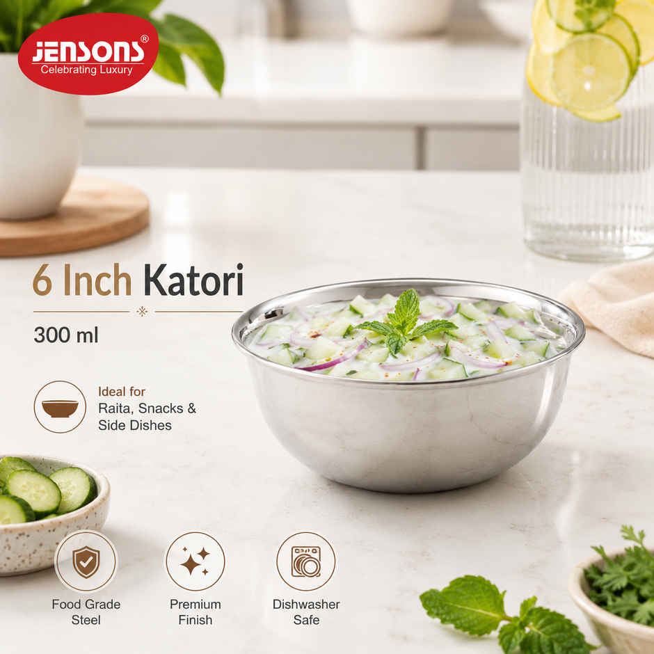 Jensons Stainless Steel Katori 6 Inch
