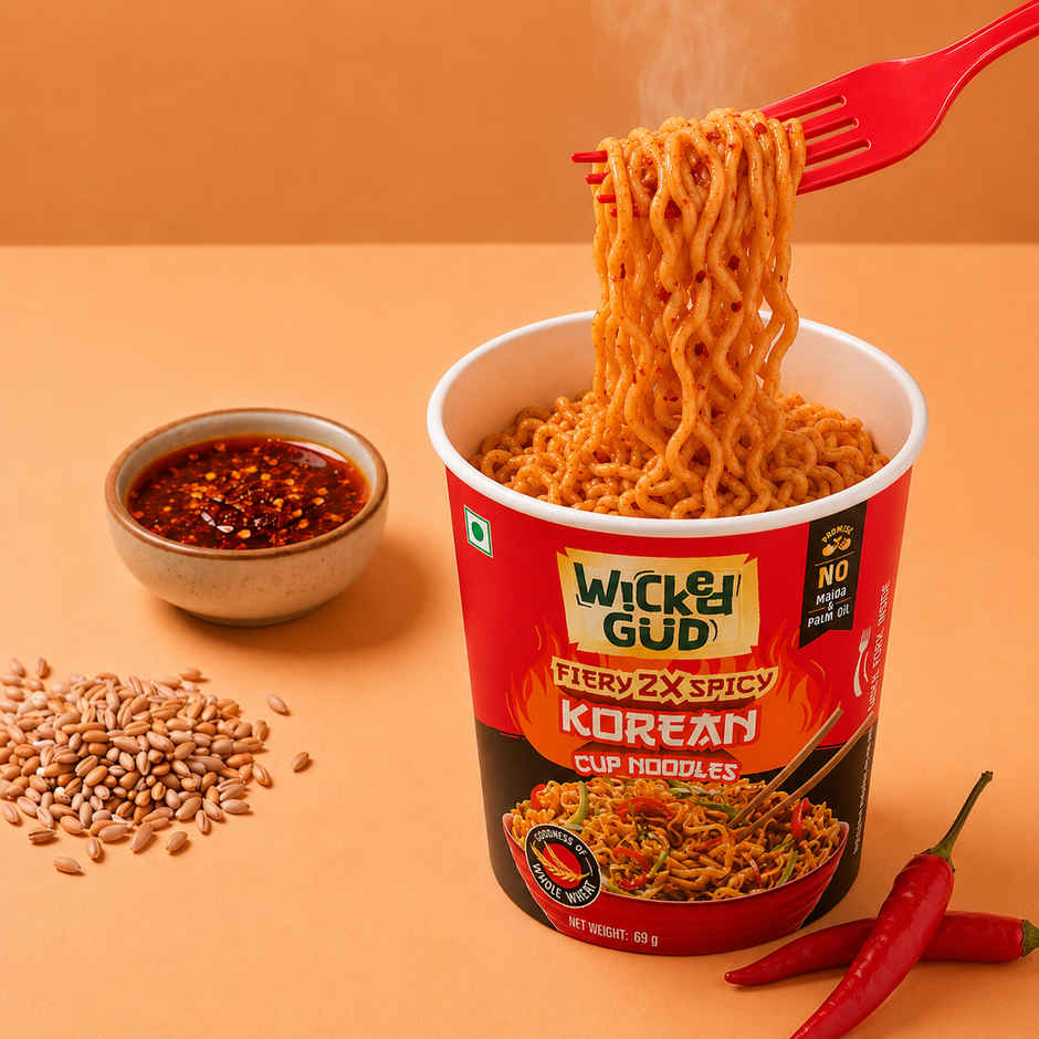Wickedgud Fiery 2x Spicy Korean Cup Noodles