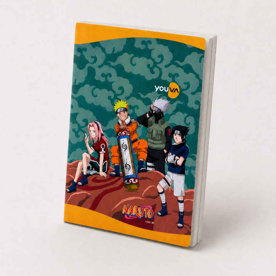 Youva by Navneet Naruto Long Notebook | A4 Size | 21 x 29.7 cm | Single Line | 172 Pages