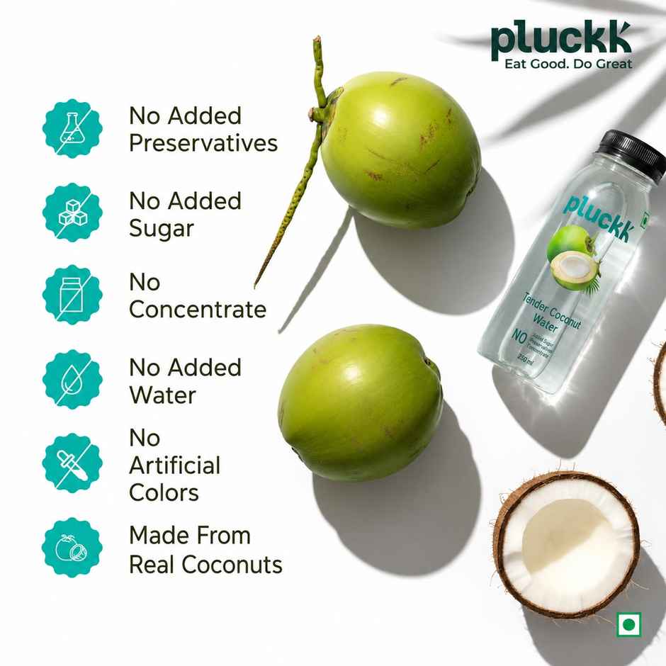 Pluckk Natural Tender Coconut Water | Hydration With Potassium & Electrolytes | No Preservatives | Combo