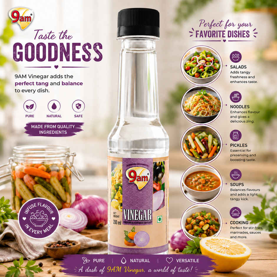 9am Vinegar | Ideal for Noodles, Manchurian & Chinese Dishes