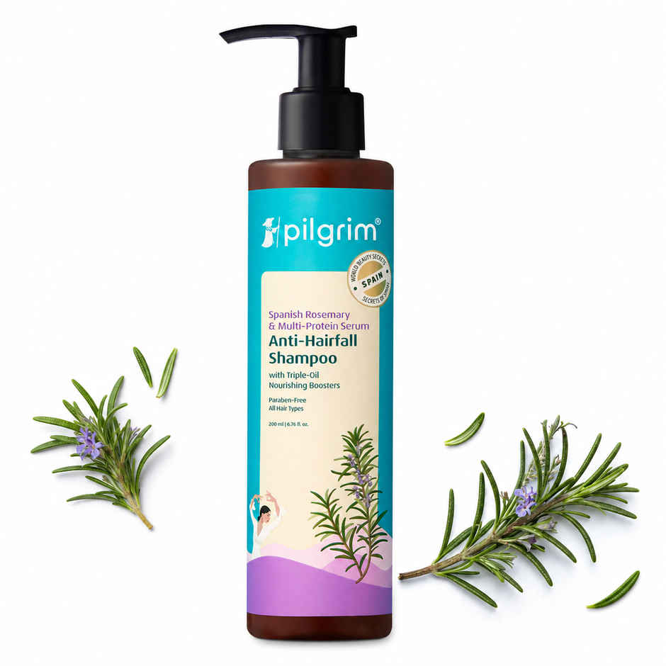 Pilgrim Spanish Rosemary and Biotin Anti-Hairfall Shampoo for Hair Fall & Stronger Hair