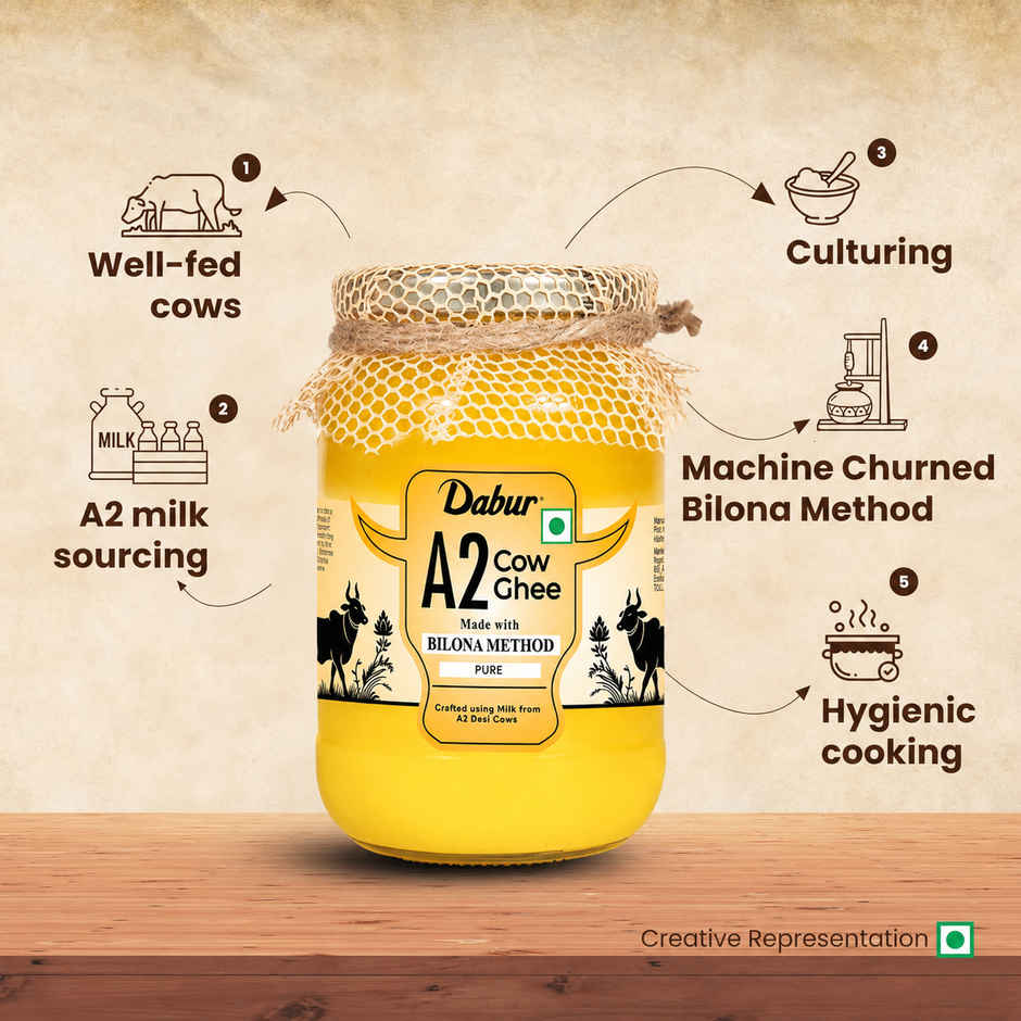 Dabur A2 Cow Ghee | Rich In Vitamin A & Antioxidant Properties