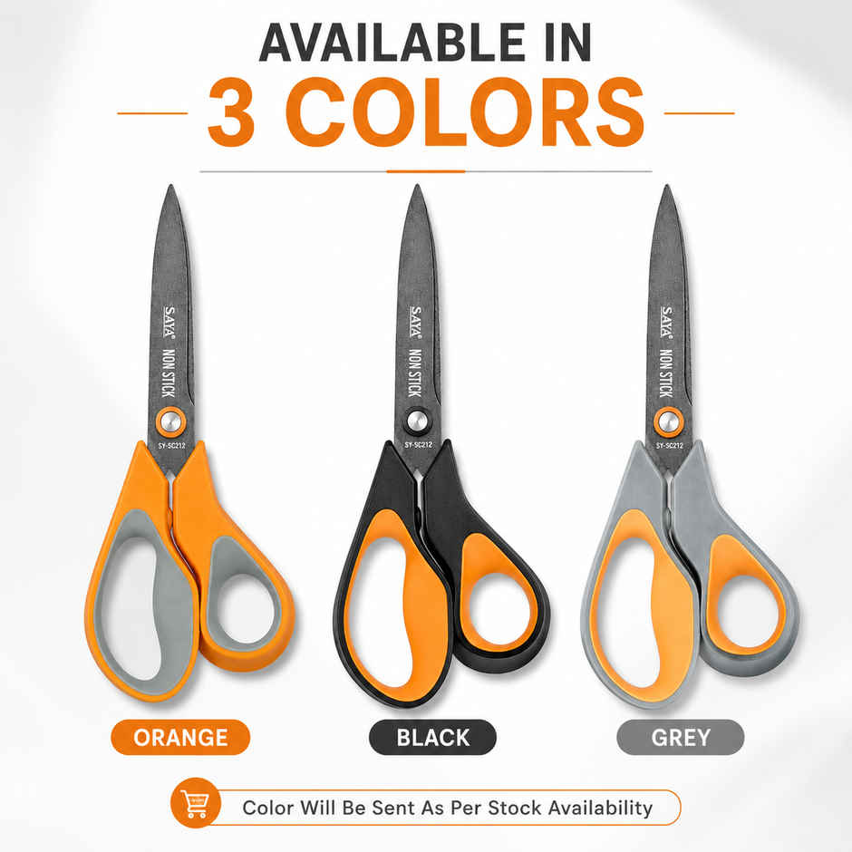 Saya Non-Stick Scissors | Multipurpose Cutting Shears with Non-Stick Coating for Office & Crafts