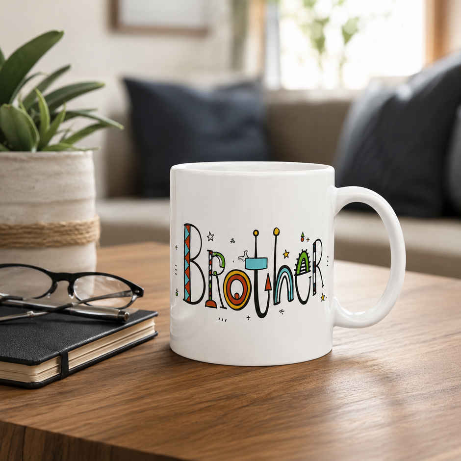 Sanjeev Kapoor by OGGN Brother Printed White Ceramic Mug | 350 ml