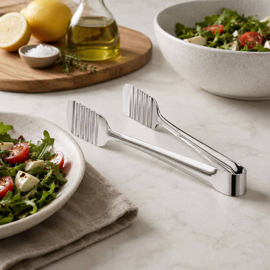 Petals SS Sandwich Pastry Tong-Sliced Vegetable Lifter-Chimta-Tong