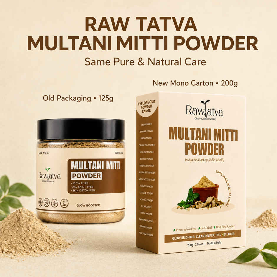 Rawtatva | Multani Mitti Powder For Skin And Hair | Controls Acne & Excess Oil