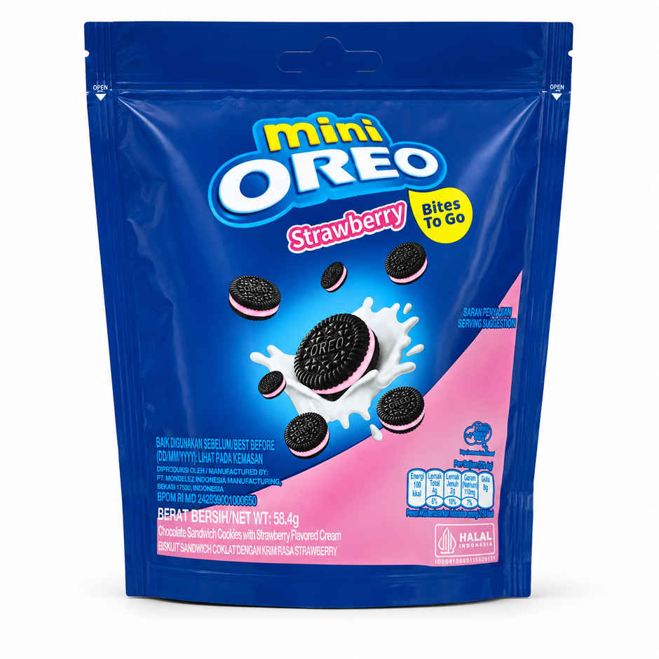 Oreo Mini Strawberry Flavoured Cream Biscuits
