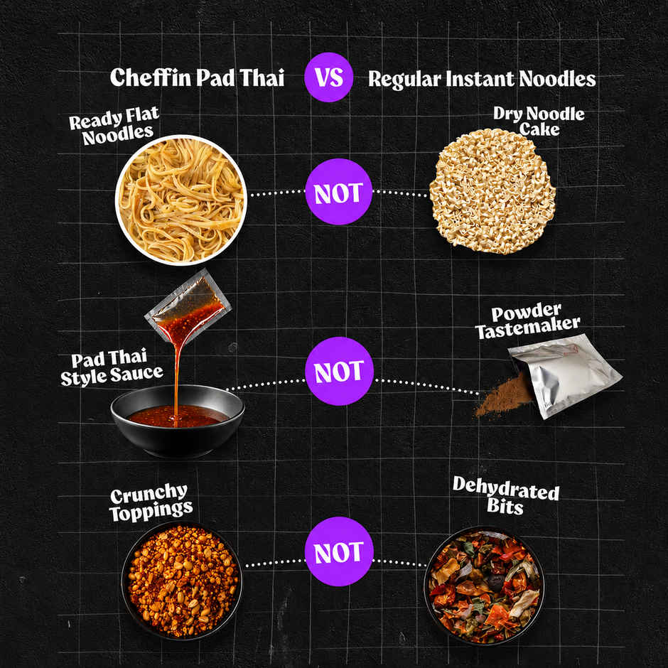 CHEFFIN Pad Thai Noodle Kit | Ready in 2 Mins | No Artificial Preservatives