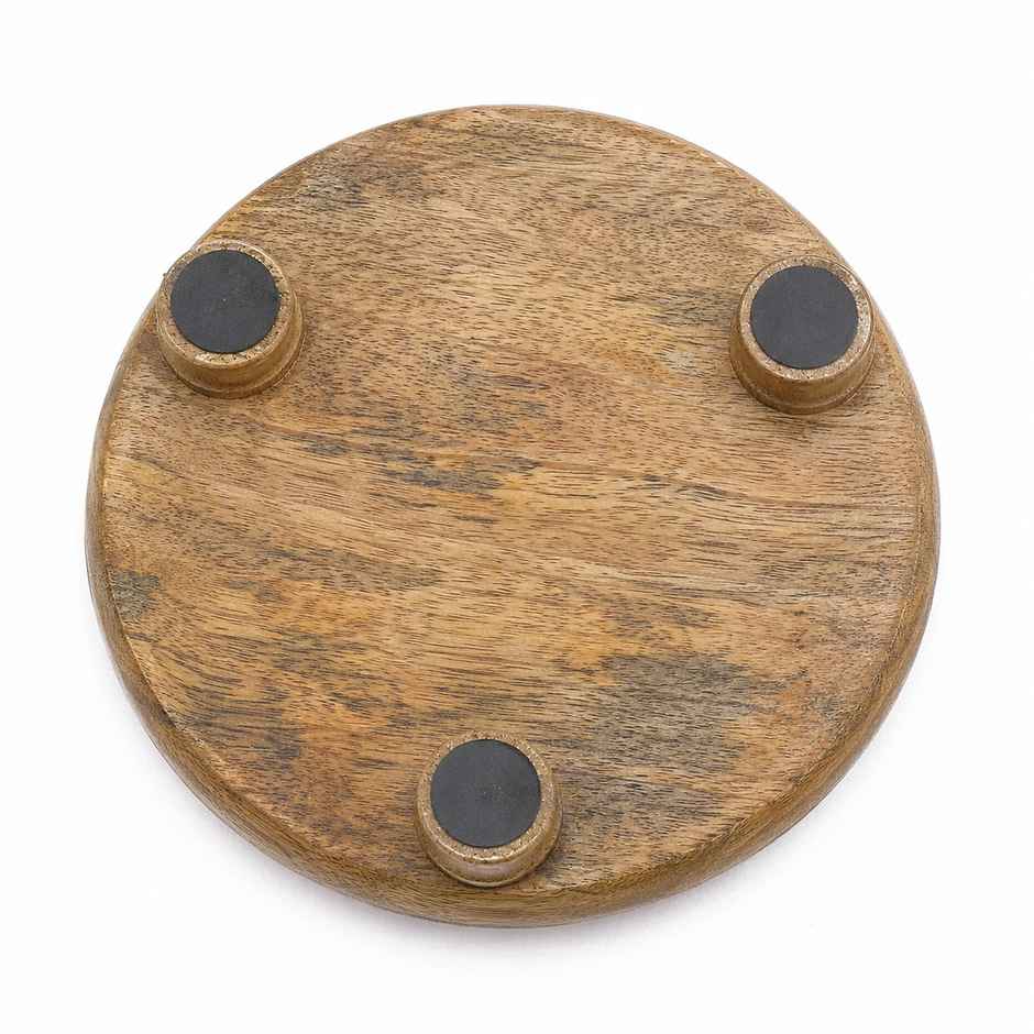 Sanjeev Kapoor by OGGN Mango wooden Chakla, Roti & Chapati Maker, Kitchen Tool - 9 Inch