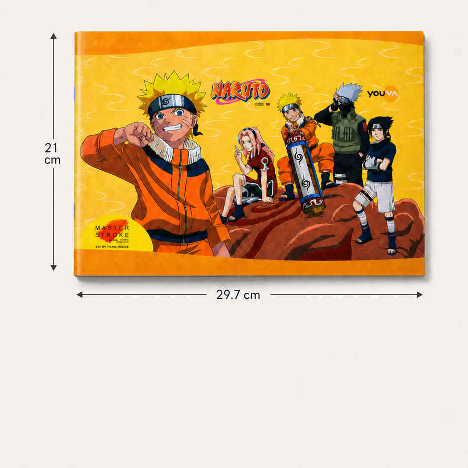 Youva Naruto Drawing Book | A4 Size | 21 x 29.7 cm | 36 Pages