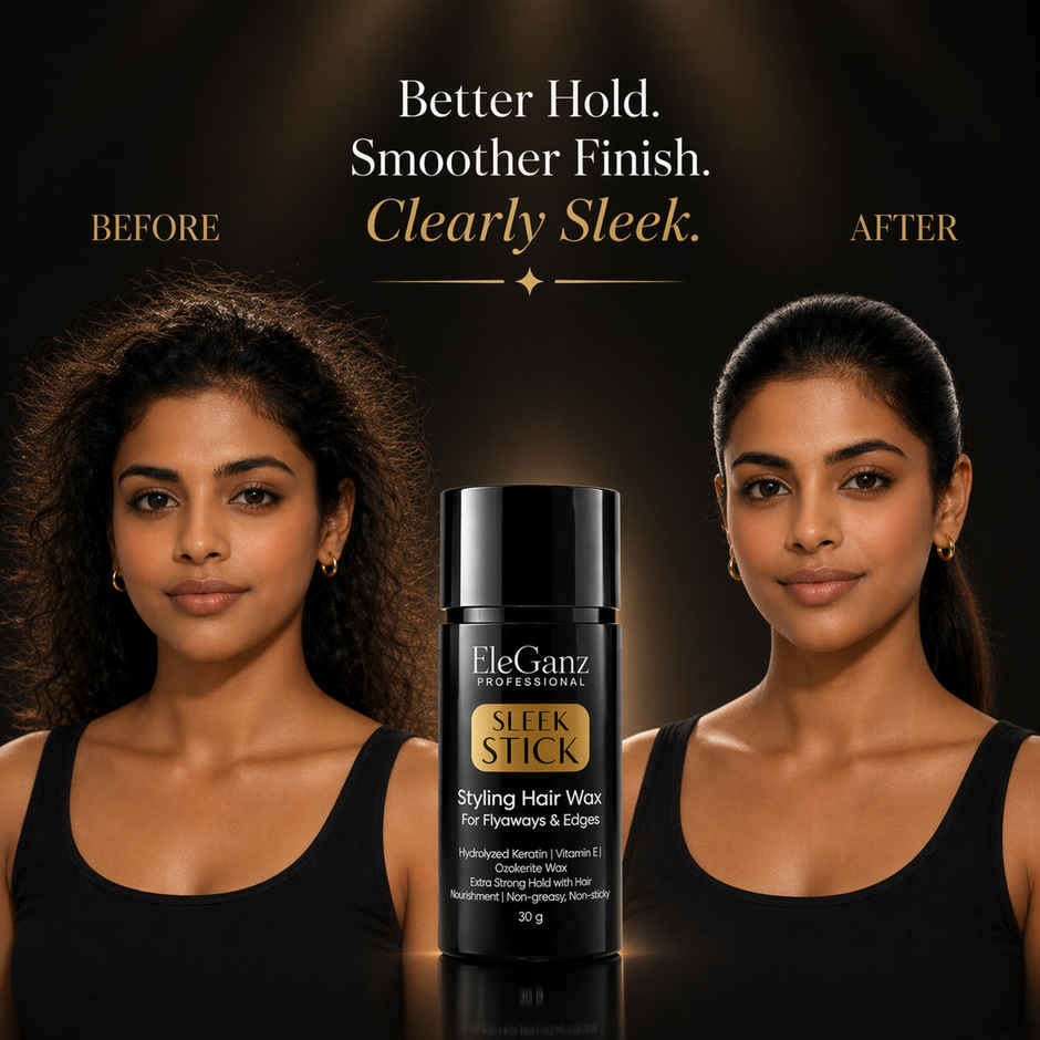EleGanz Professional Sleek Stick | Hair Wax Stick | High Shine | Sets Flyaways | Non Sticky