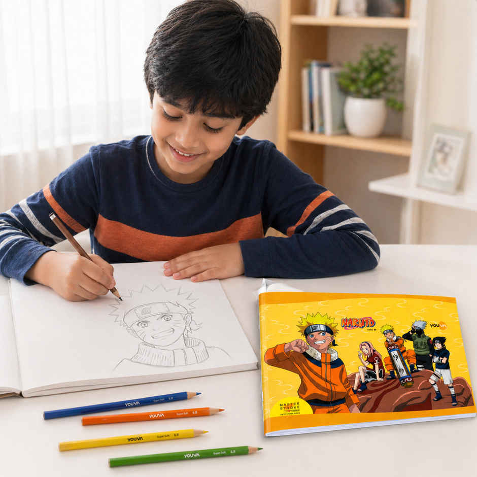 Youva Naruto Drawing Book | A4 Size | 21 x 29.7 cm | 36 Pages