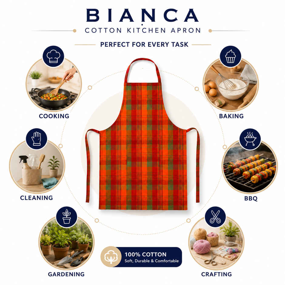 Bianca Cotton Kitchen Apron Regular | Cotton | Multi