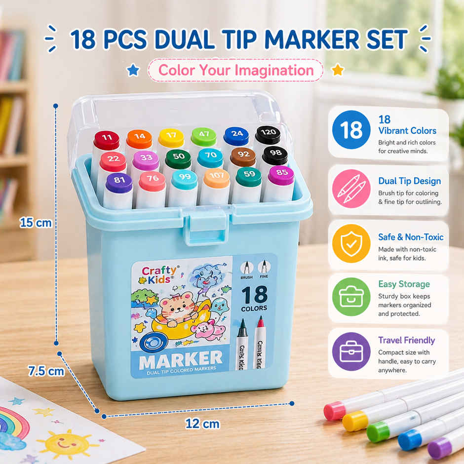 Fablue Twin Acrylic Marker Set | Blue