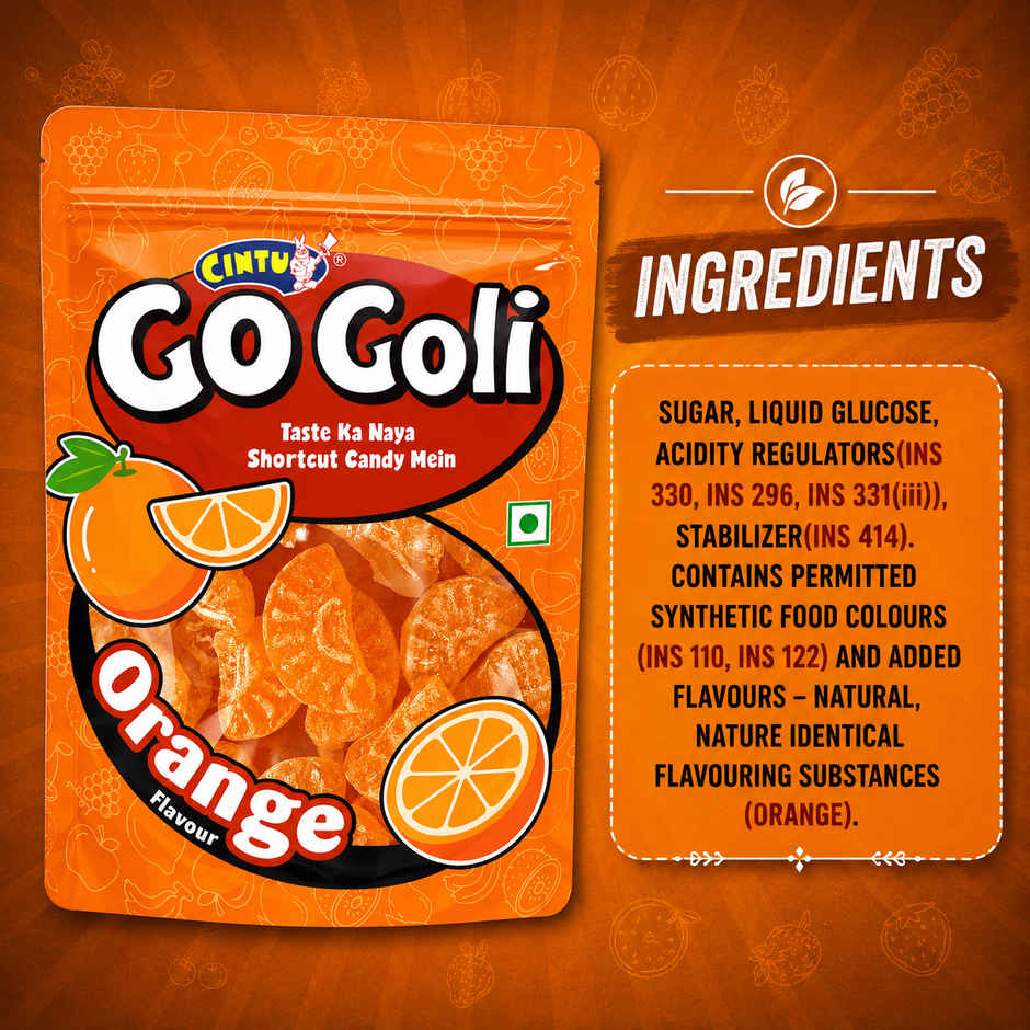 Cintu Go-Goli Orange Flavour Candy