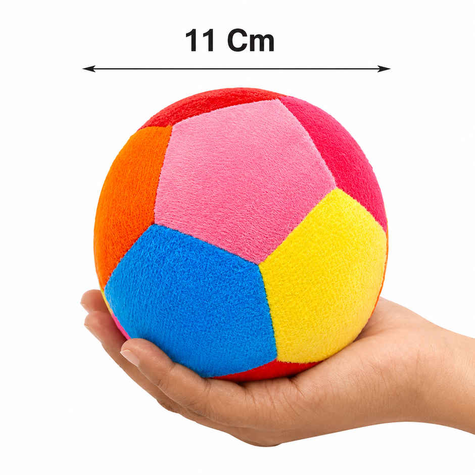 DearJoy Baby Soft Ball With Rattle Sound - Multicolour