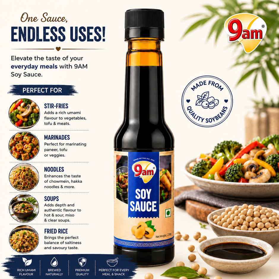 9am Soya Sauce, Rich & Flavourful Cooking Sauce