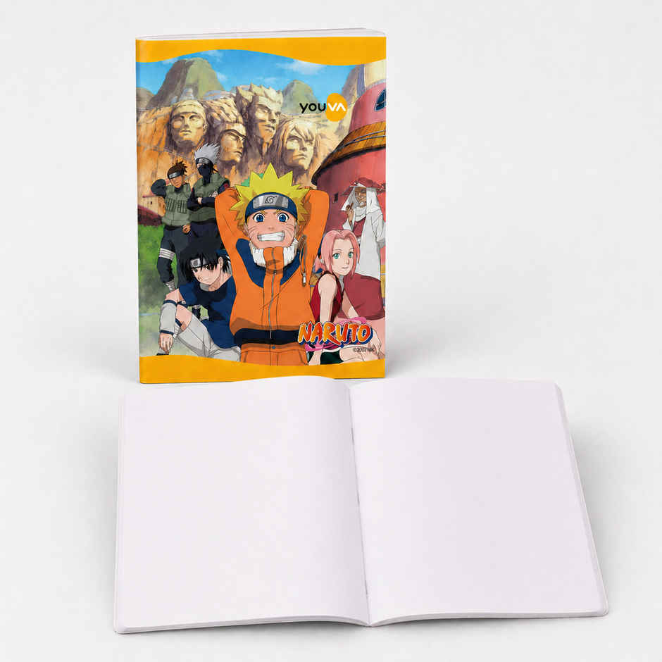 Youva by Navneet Naruto Long Notebook | 19 x 31 cm | Unruled | 160 Pages