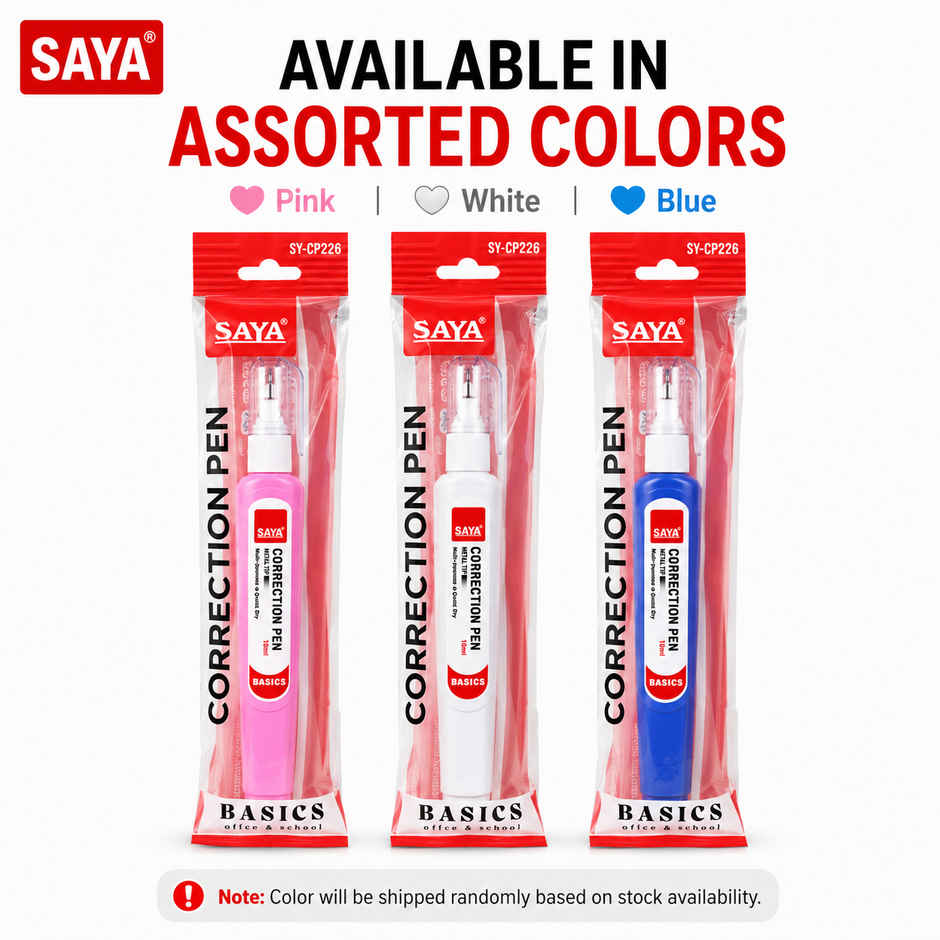 Saya Correction Pen | Smooth and Precise for Clean Corrections | 10ml