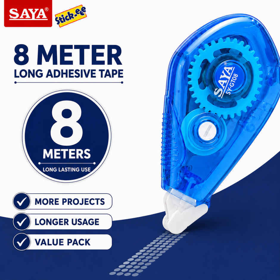 Saya Adhesive Roller Tape - Smooth, Precise, and Mess-Free Application | Assorted