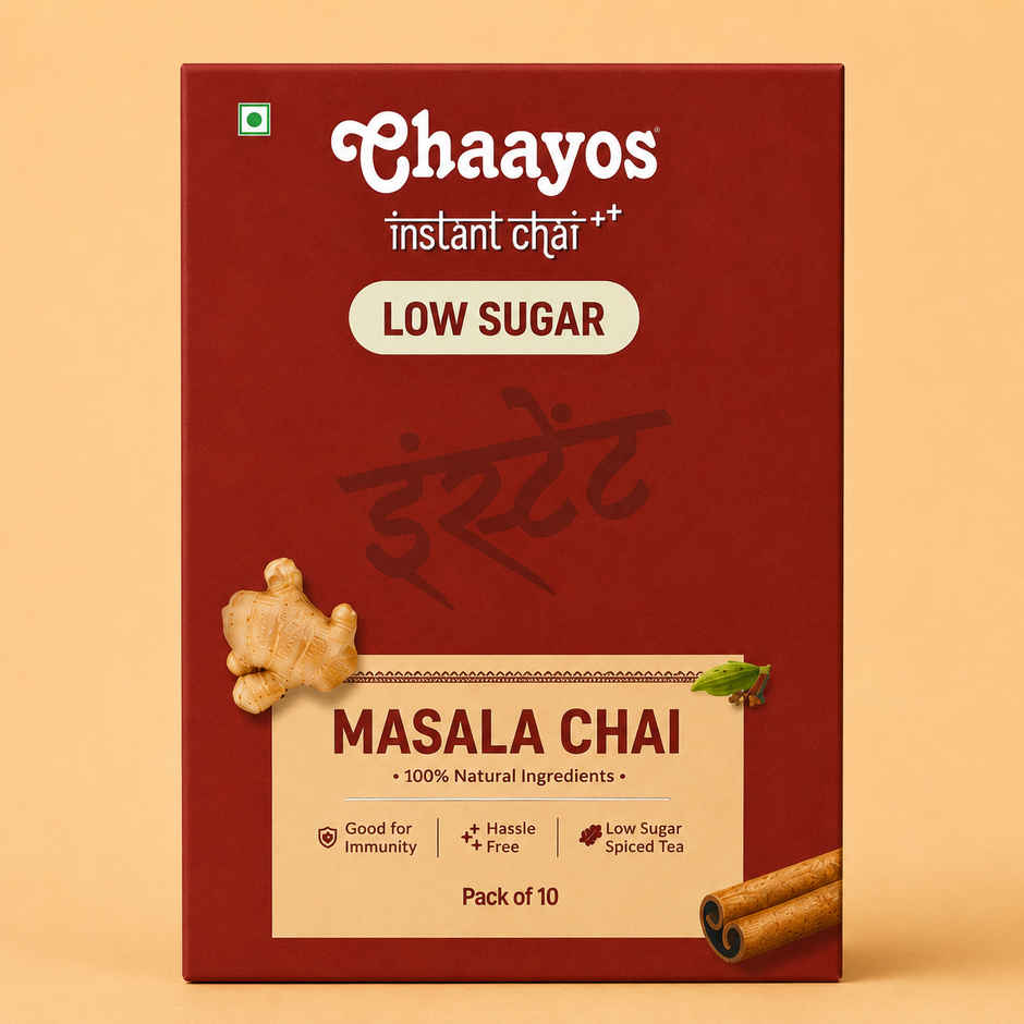 Chaayos Masala Instant Tea Premix - Low Sugar | Instant Masala Tea