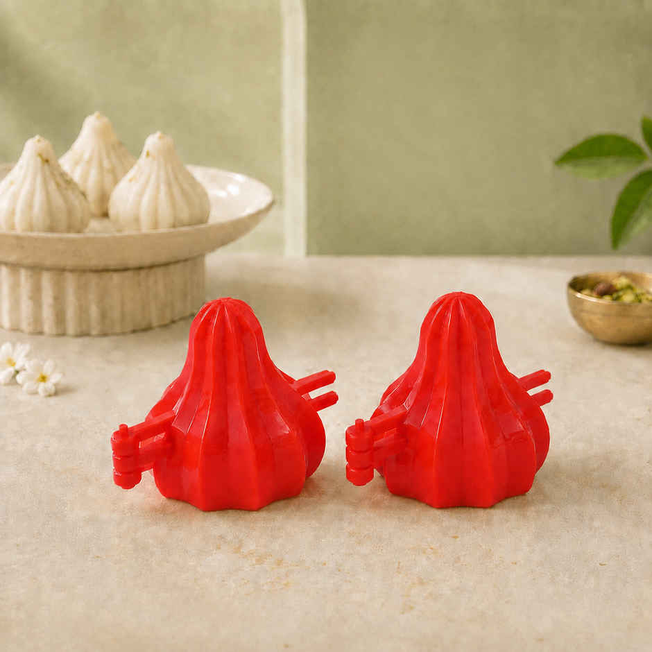 Utsah Red Modak Making Mould Big Pack of 2