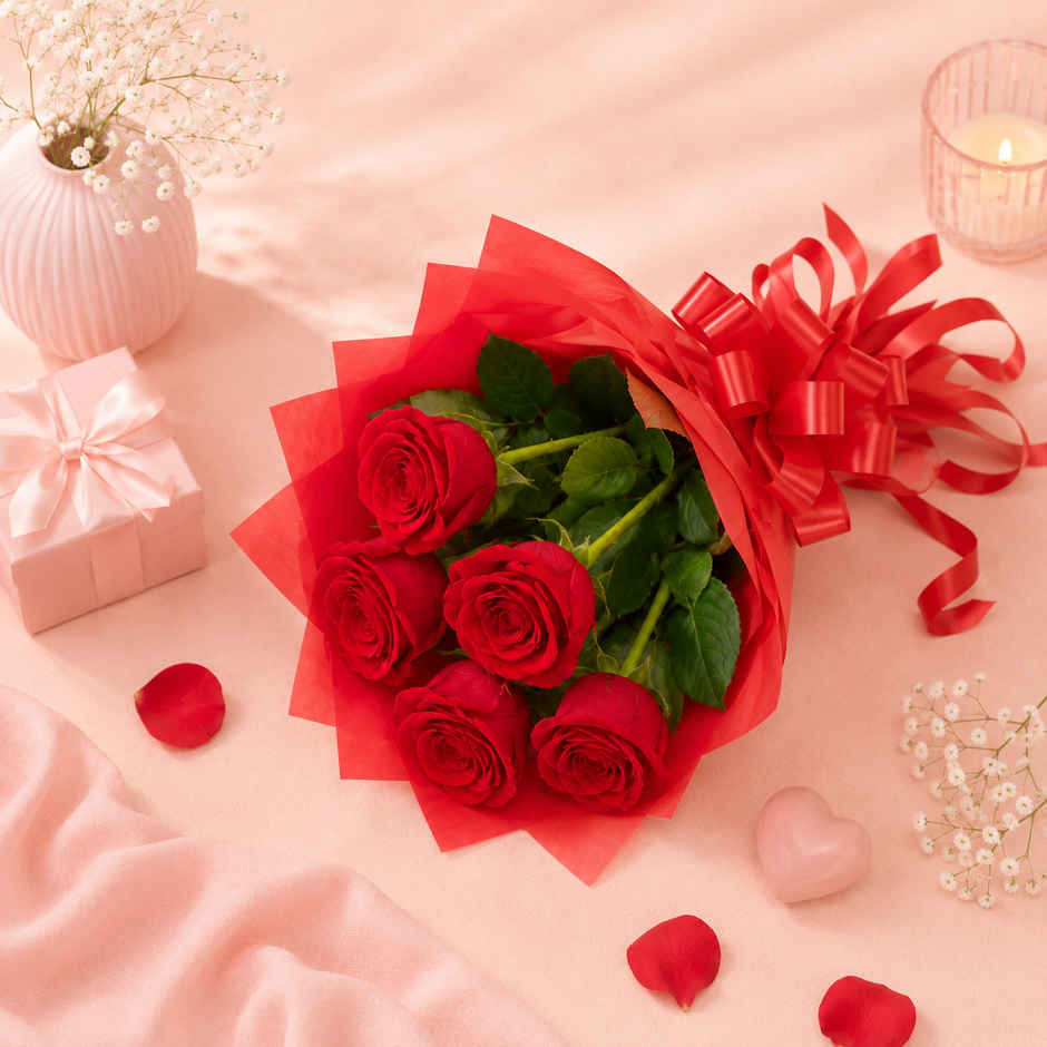 5 Red Rose Bouquet | Gifting