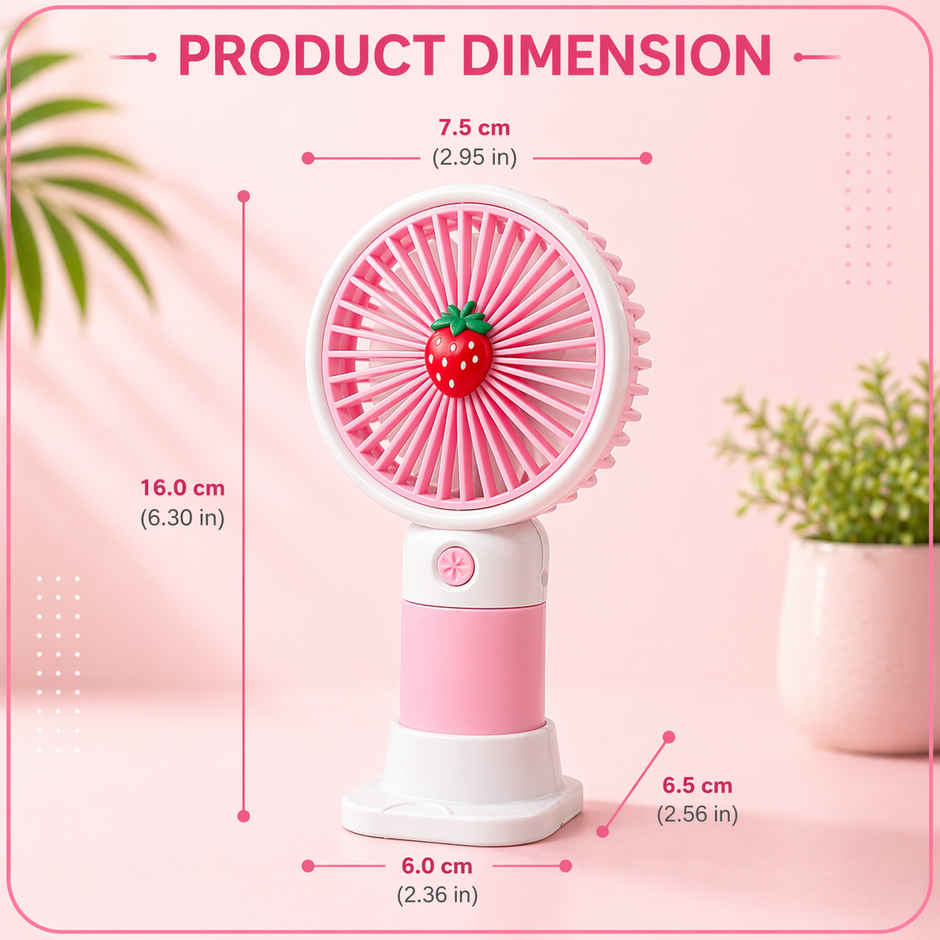 Fablue Multicolor Mini Handheld Fan | Rechargeable Portable Cooling Fan