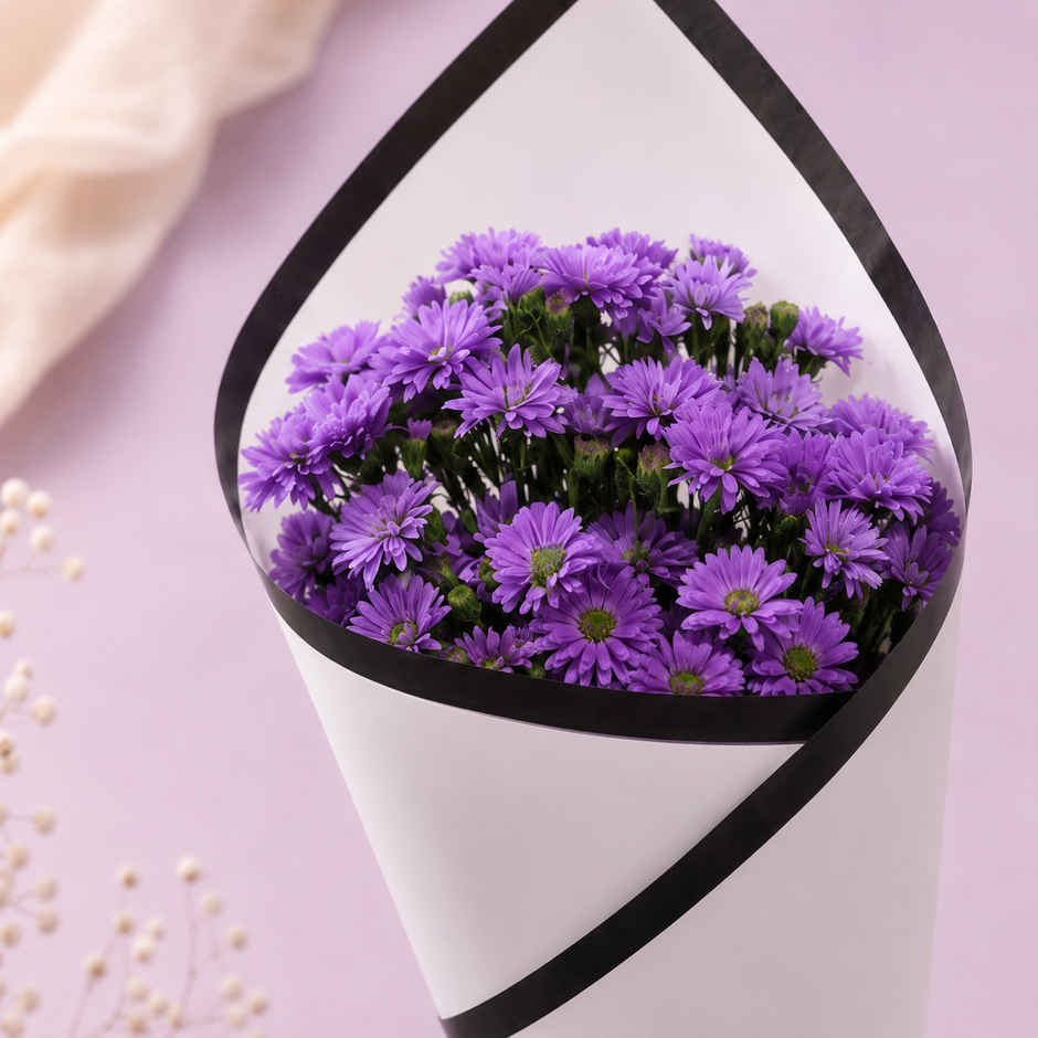 Blue Daisy Aster Bouquet | Gifting