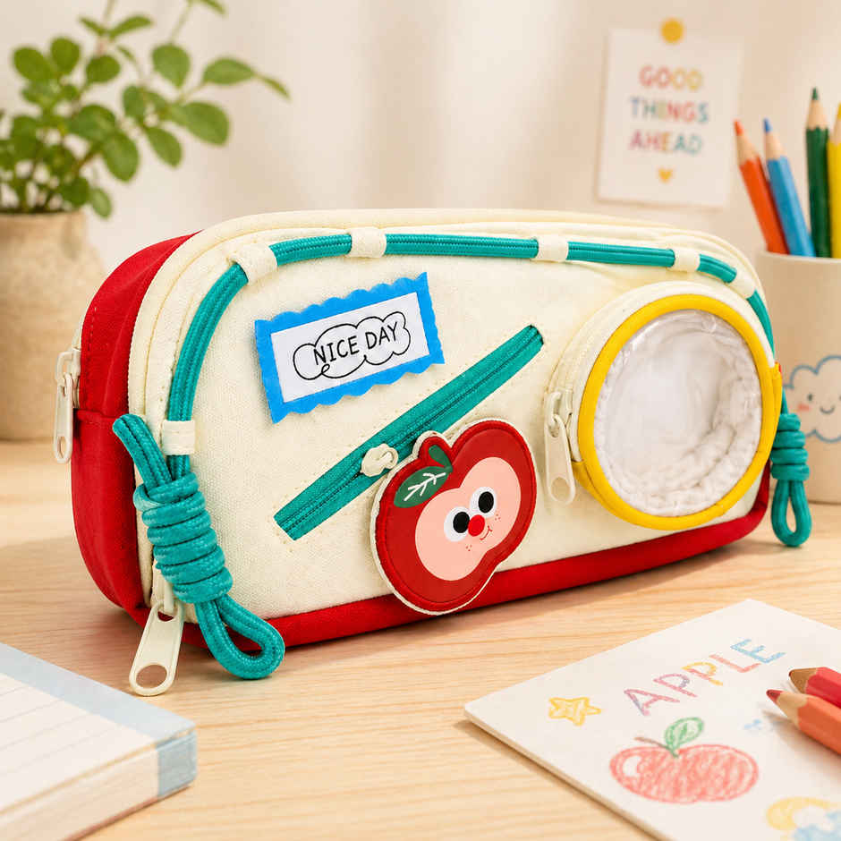 Fablue Nice Day Pencil Pouch | Red Biege