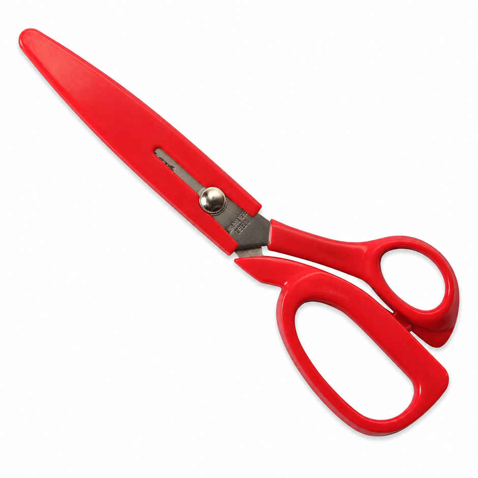 Saya Safe Scissors | 8.5 inch Multipurpose Cutting Shears with Safety Cover for Home & Office
