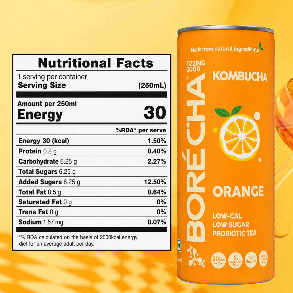 Borecha Orange Probiotic Kombucha