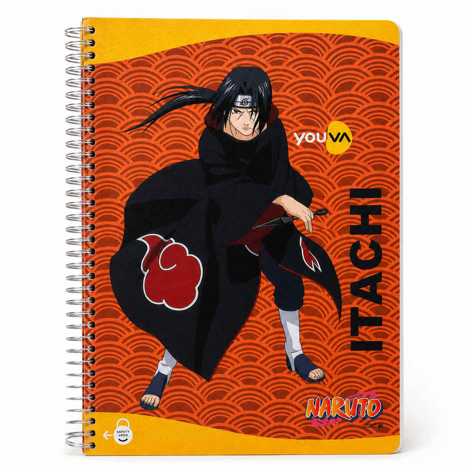 Youva by Navneet Naruto Spiral Long Notebook | A4 Size | 21 x 29.7 cm | Single Line | 172 Pages